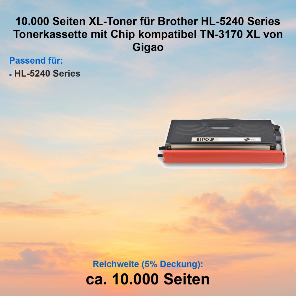 Kompatibel Toner Brother HL-5240 Series (TN-3170 XL) Schwarz Tonerkassette für Brother HL-5240 Series Drucker