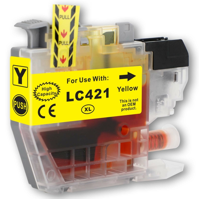 Kompatibel Brother LC-421 XL Y Yellow Gelb Druckerpatrone für 500 Seiten von Gigao