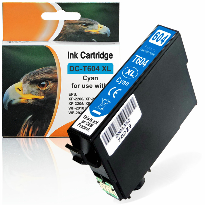 Kompatibel Epson C13T10H24010, 604XL C Cyan Blau Druckerpatrone für 350 Seiten von D&C