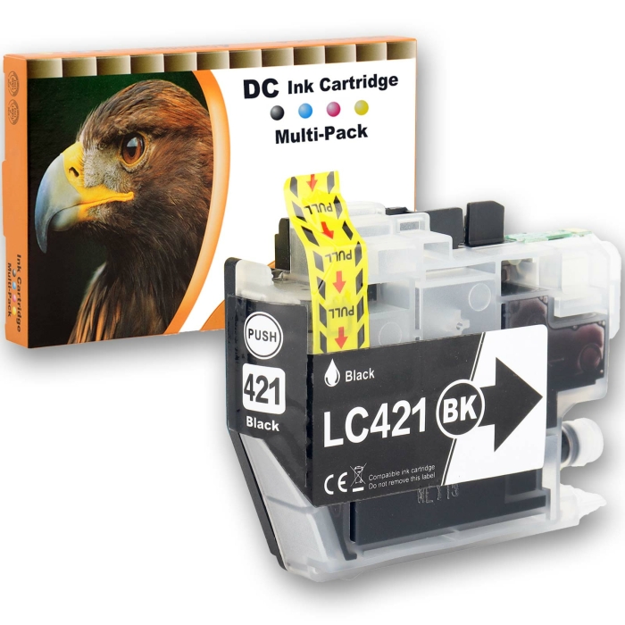 Kompatibel Brother LC-421 BK Schwarz Black Druckerpatrone für 200 Seiten von Gigao