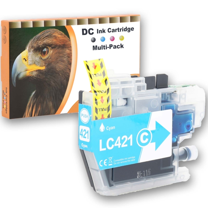 Kompatibel Brother LC-421C Cyan Blau Druckerpatrone...