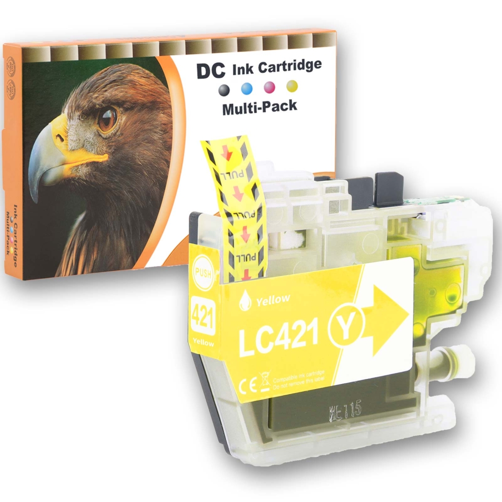 Kompatibel Brother LC-421Y Yellow Gelb Druckerpatrone für 200 Seiten von Gigao