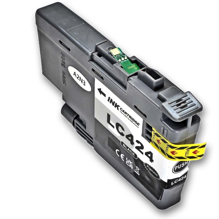 Kompatibel Brother LC-424BK Schwarz Black Druckerpatrone...