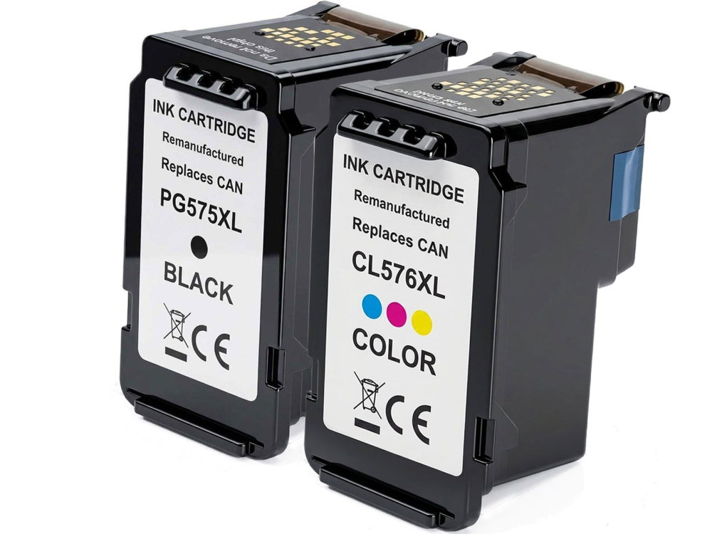Kompatibel Canon PG-575XL 5437C001 + CL-576XL / 5441C001 Druckerpatronen Set Schwarz + alle Farben von Gigao