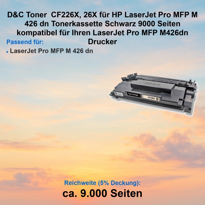 Kompatibel Toner HP LaserJet Pro MFP M 426 dn (CF226X,...