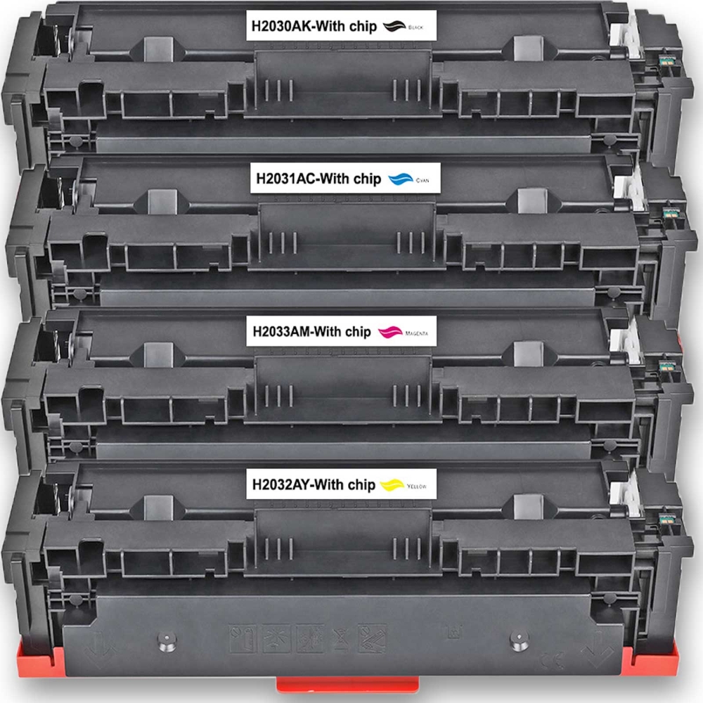 Kompatibel 4er Tonerset für HP Color LaserJet Managed E 45028 dn (415A) Tonerkassetten für E-45028dn Drucker