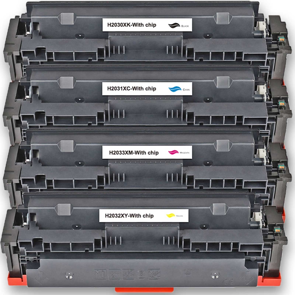 Kompatibel 4er Tonerset für HP Color LaserJet Pro MFP M 478 Series (415X) Tonerkassetten für MFP-M478 Series Drucker