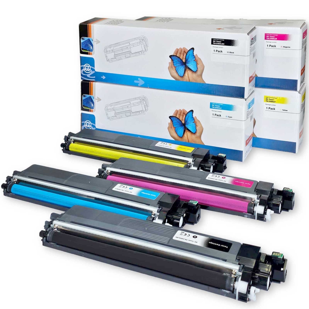 Kompatibel 4er Tonerset für Brother MFC-L 3740 CDW (TN-248XL) Tonerkassetten für MFC-L3740CDW Drucker