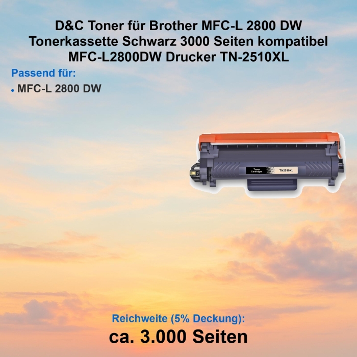 Kompatibel Toner Brother MFC-L 2800 DW (TN-2510XL)...