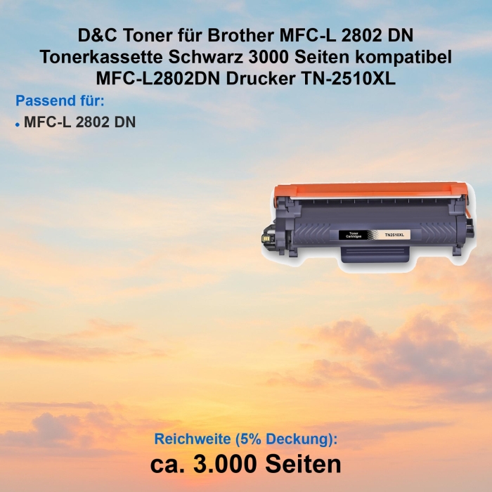 Kompatibel Toner Brother MFC-L 2802 DN (TN-2510XL)...
