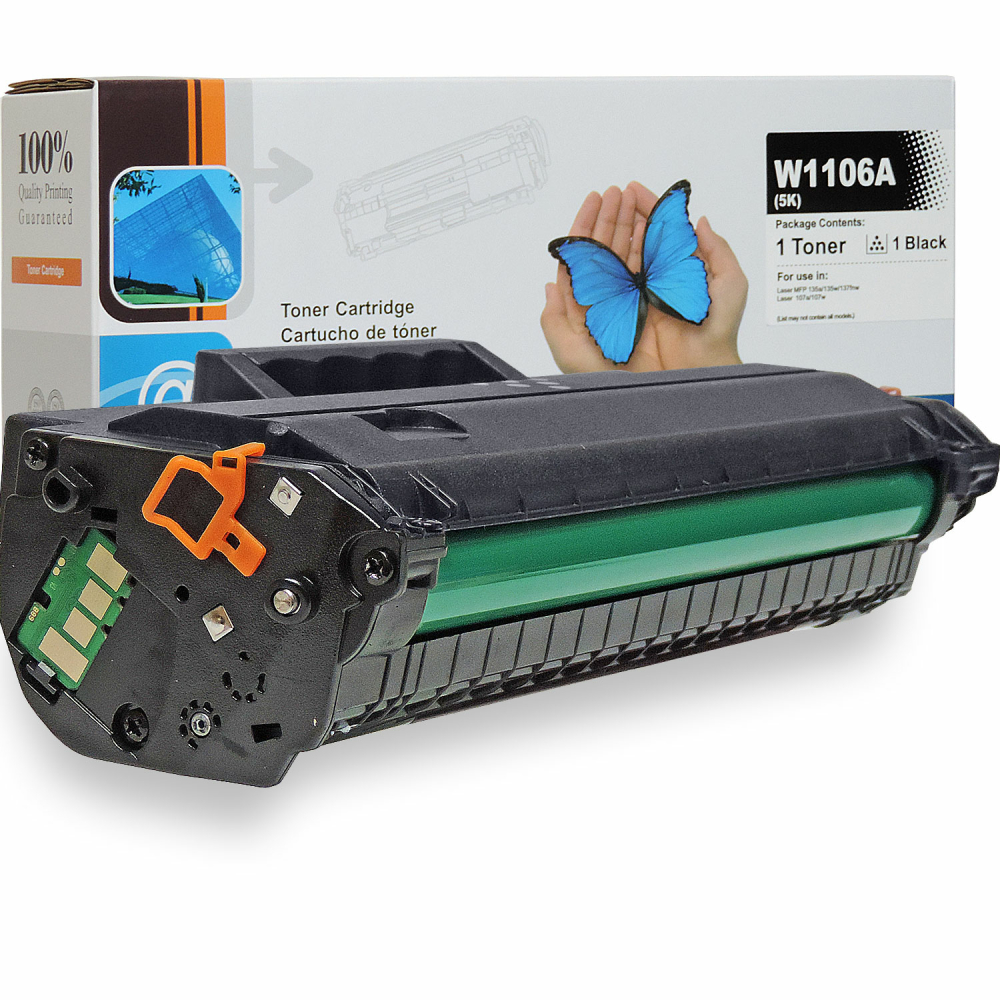 Toner für HP Laser MFP138fnw Drucker, kompatibel HP 106A, W1106A Schwarz 5000 Seiten
