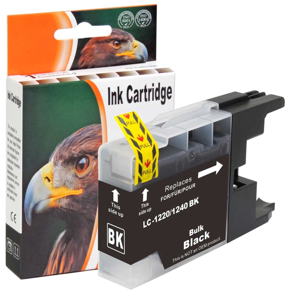 Kompatibel Brother LC-1240 XL BK Schwarz Black Druckerpatrone für 600 Seiten von D&C