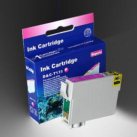 Kompatibel Epson T1293, Apfel, T129, C13T12934010 M Magenta Rot Druckerpatrone für 330 Seiten von D&C