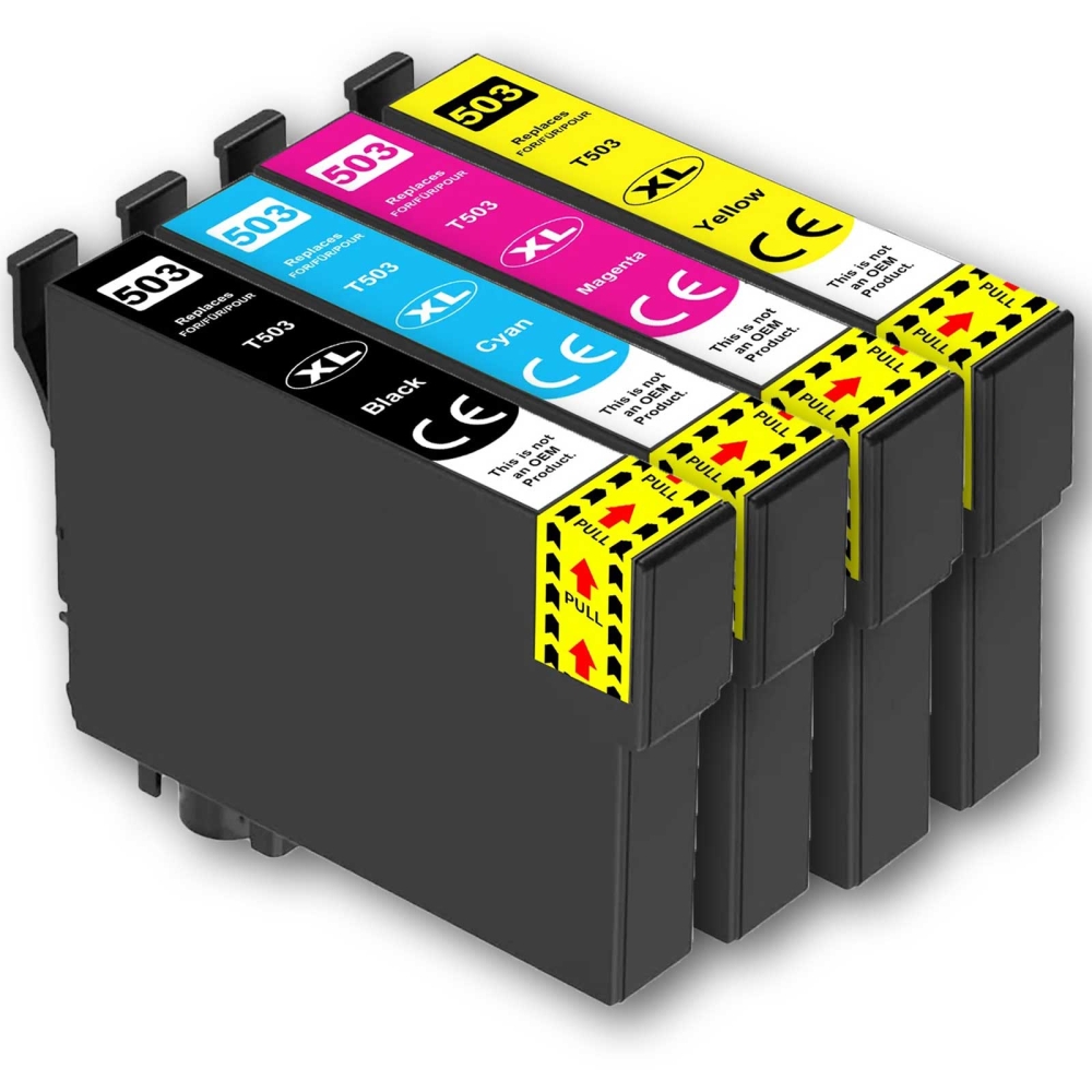 D&C 4er Set Kompatible Epson 503XL Tintenpatronen für WorkForce WF-2965DWF