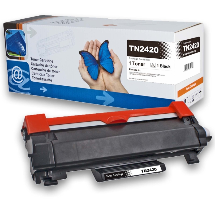 D&C Toner TN-2420 Schwarz kompatibel für Brother...