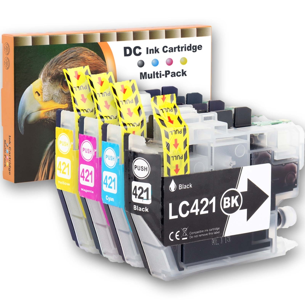 Gigao LC-421 Tintenpatronen Set kompatibel für Brother MFC-J1010DW - 4er Pack CMYK