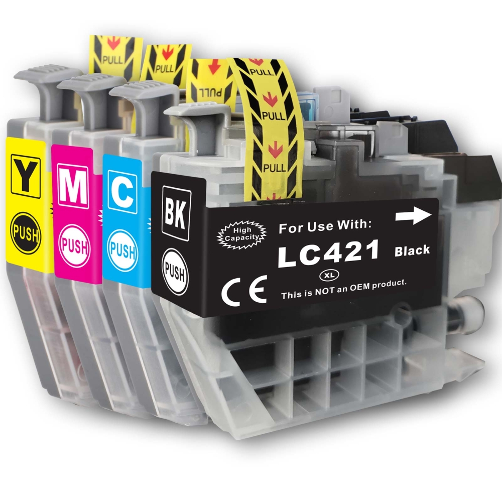 Gigao LC-421 XL Tintenpatronen Set kompatibel mit Brother für DCP-J1800DW - 4 Farben Multipack
