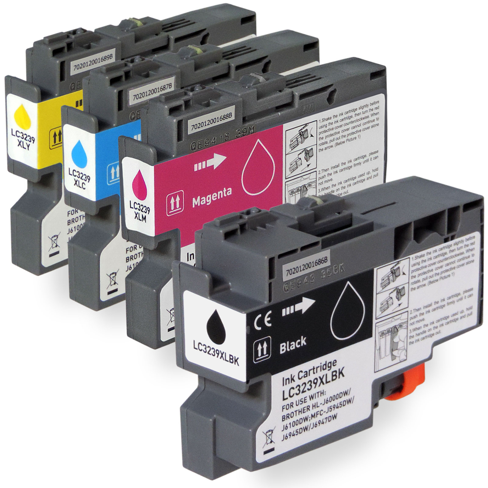 Gigao LC-3239XL Tintenpatronen Set XL kompatibel mit Brother für MFC-J6945DW - 4er Pack CMYK