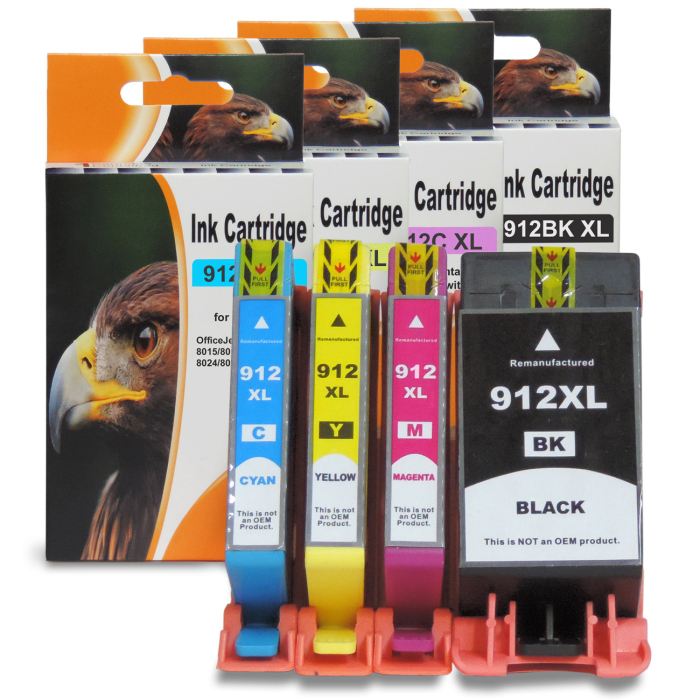 D&C HP 912XL Kompatible Tintenpatronen 4er-Set...