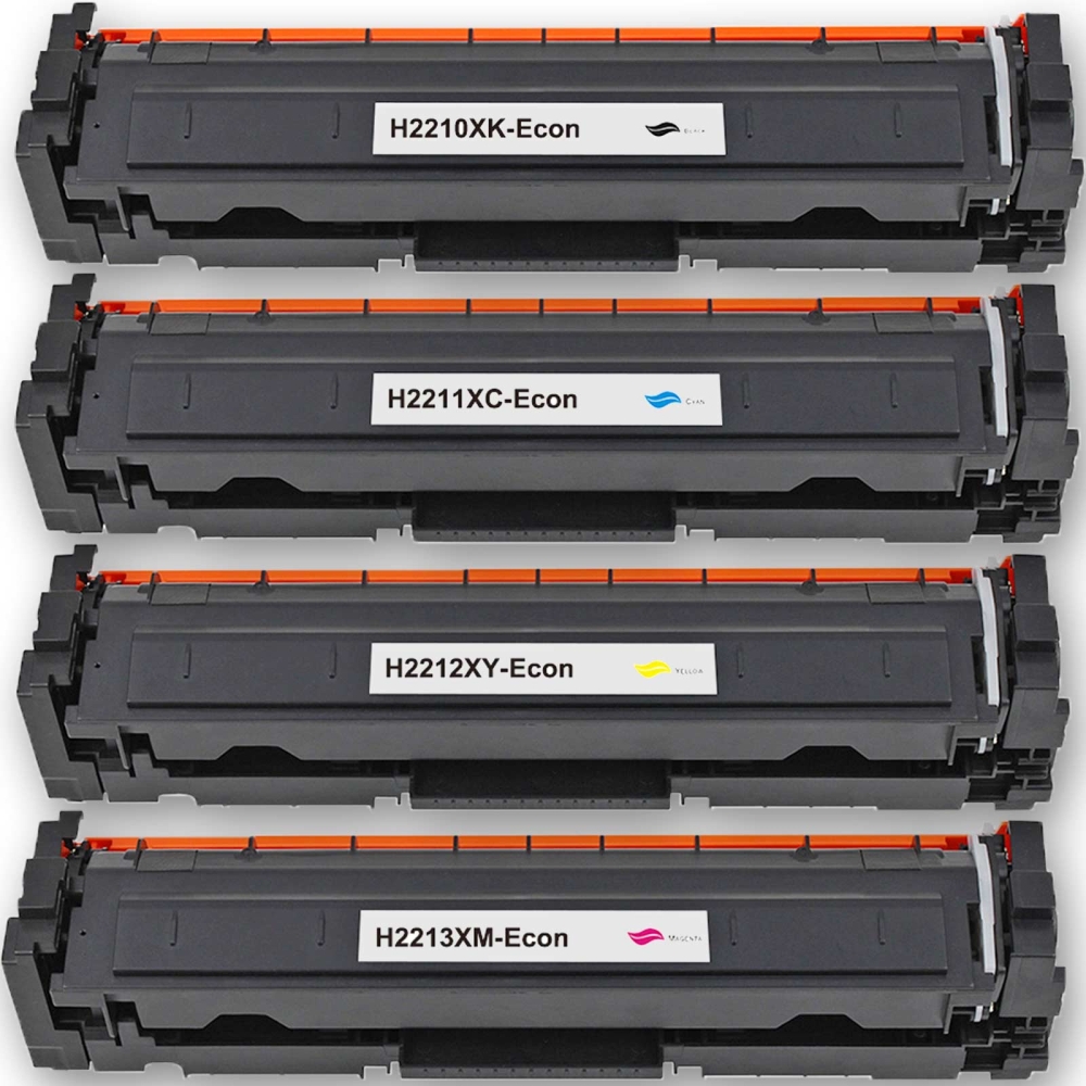 Gigao 207X Toner-Set kompatibel für HP Color LaserJet Pro MFP M283fdn - 4 Farben mit Chip