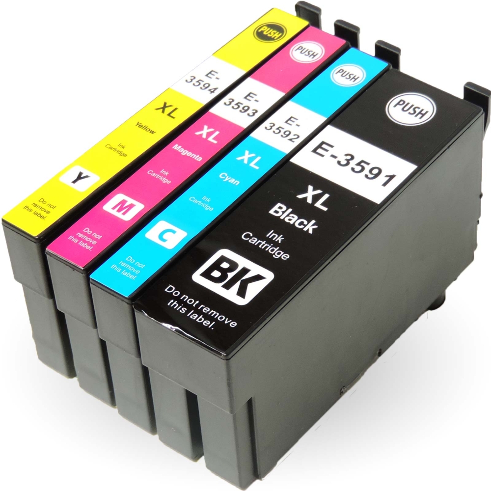 D&C T3596 35XL Tintenpatronen Kompatibel für Epson WorkForce Pro WF-4725 DWF (4er Set)