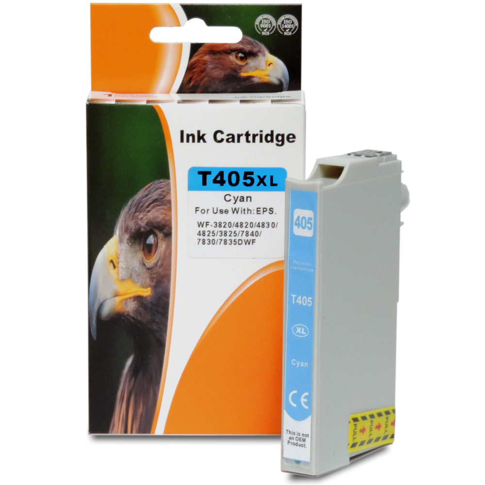 D&C 405XL Cyan Kompatibel Druckerpatrone für Epson WorkForce Pro WF-4830 DTWF - 1100 Seiten