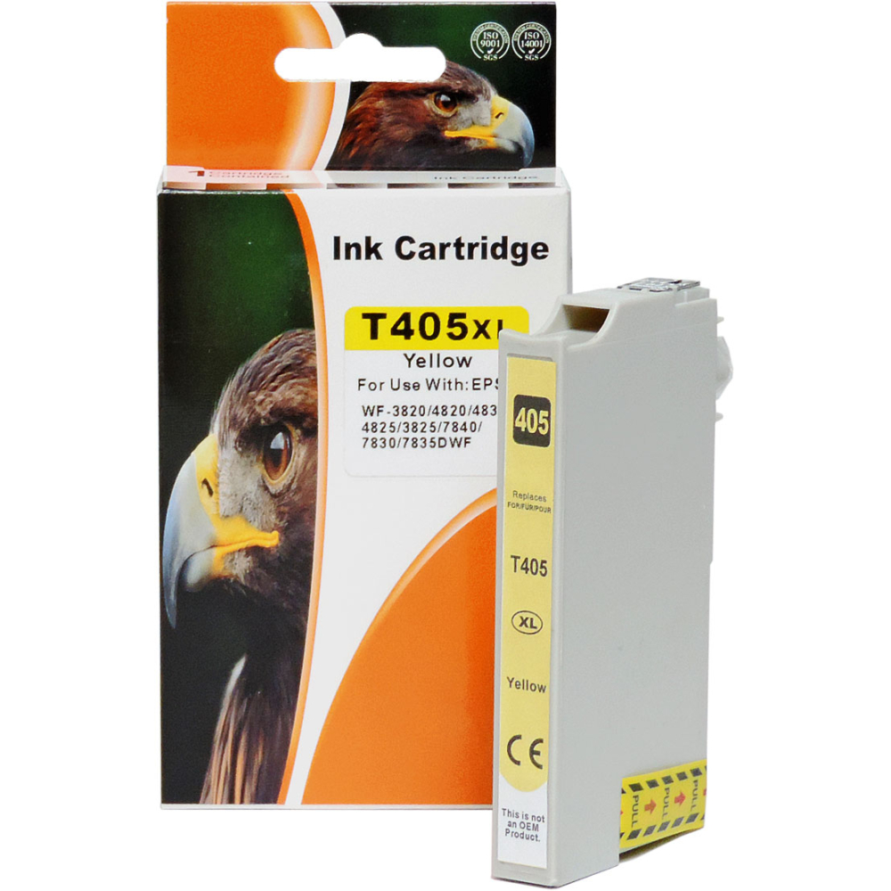 D&C 405XL Gelb Tintenpatrone kompatibel mit Epson WorkForce Pro WF-4825 DWF (1100 Seiten)