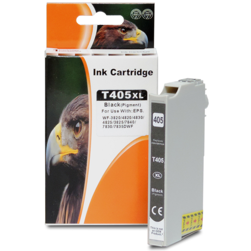 D&C Kompatible Epson 405XL Druckerpatrone Schwarz für WorkForce Pro WF-7840 DTWf - 1100 Seiten