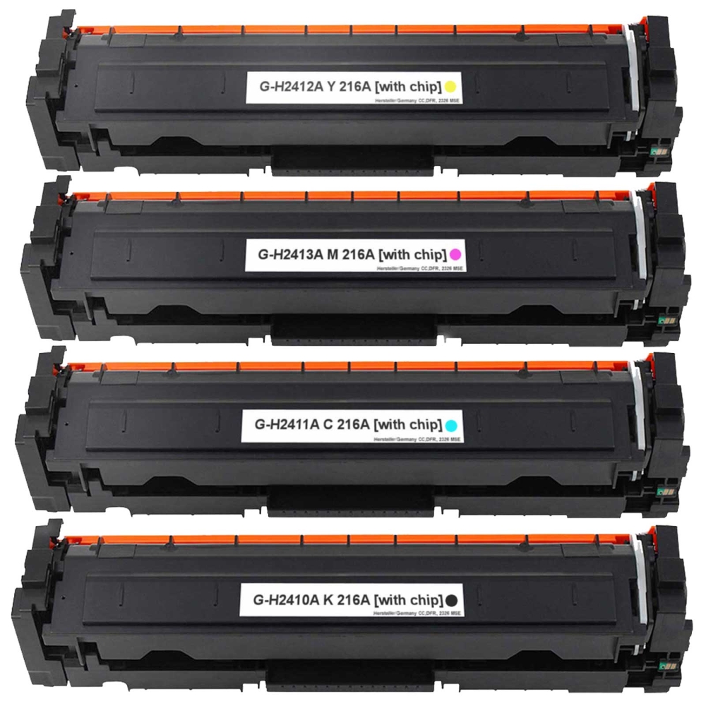 Gigao 4er-Set Kompatible Toner HP 216A für Color LaserJet Pro M 180 Series - W2410A W2411A W2413A W2412A