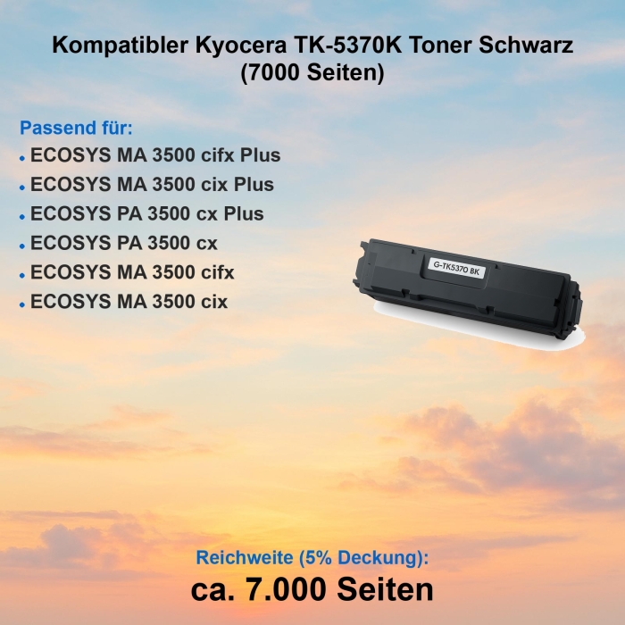 Kompatibler Kyocera TK-5370K Toner Schwarz (7000 Seiten)