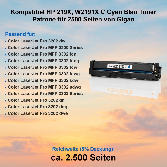Cyan für Color LaserJet Pro MFP 3302sdwg kompatibel...
