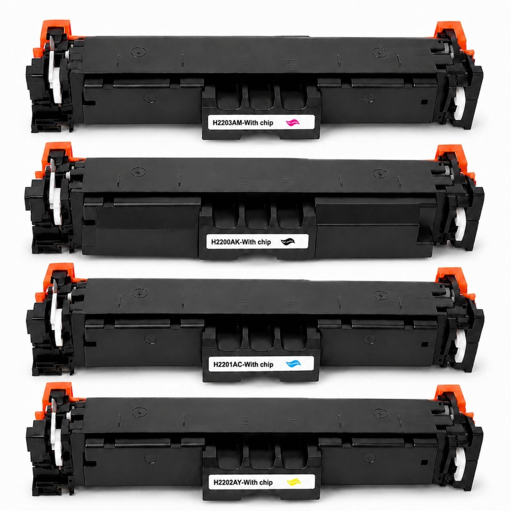 Gigao Kompatibler Toner HP 220A 4er Set BK/C/M/Y – HP Color LaserJet Pro MFP4302 Series – W2200A W2201A W2202A W2203A