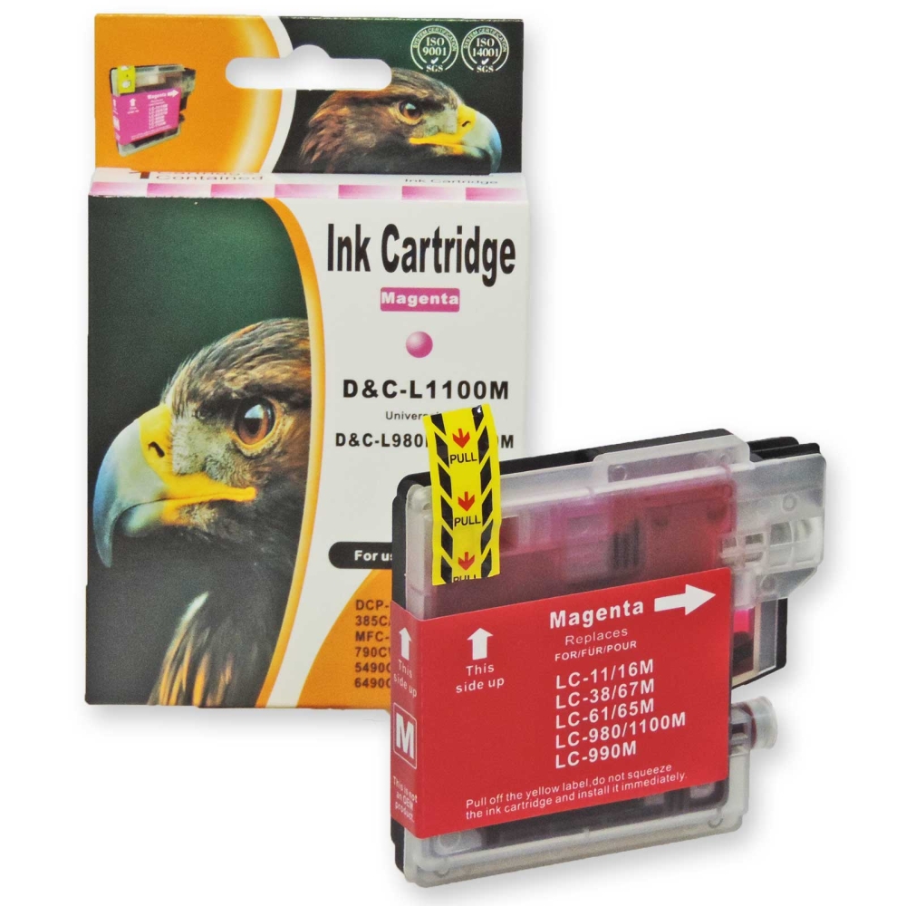 Ersetzt BrotherLC-980VAL Value Pack, LC-1100 Set 4 Druckerpatronen alle Farben von D&C