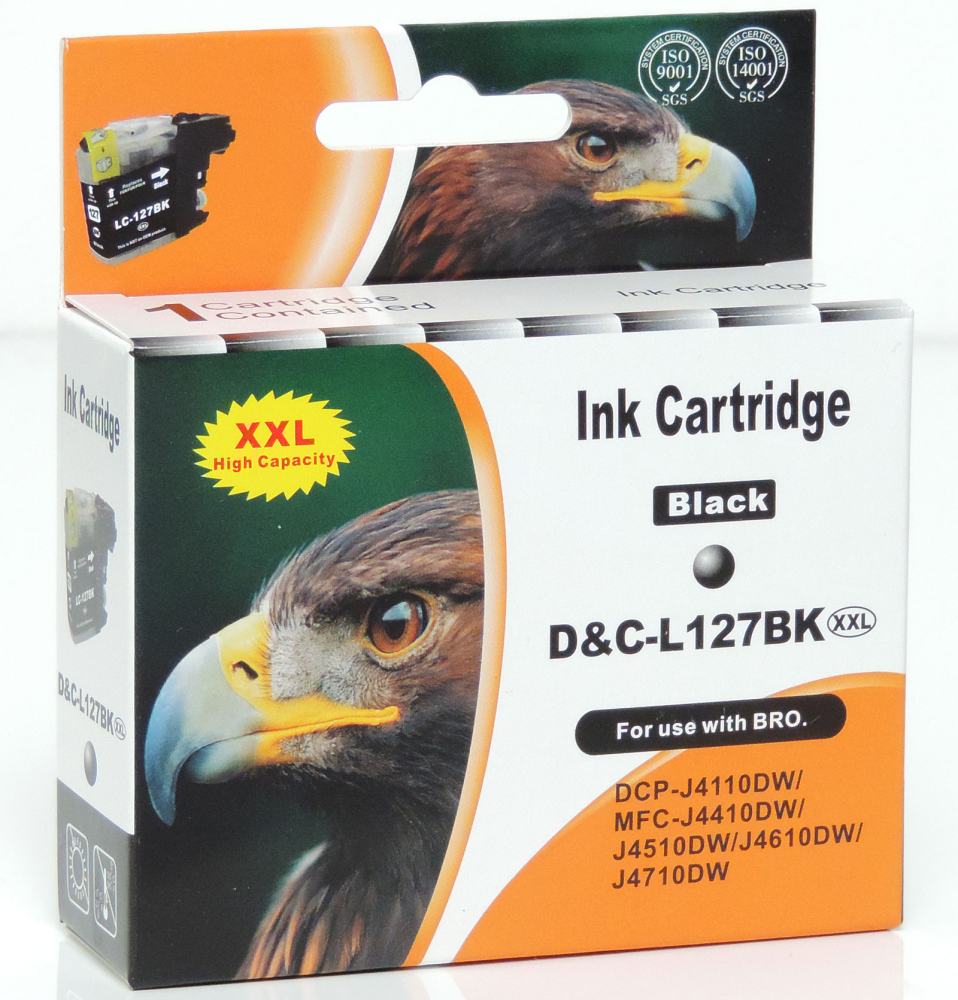Kompatibel Brother LC-125 XXL, LC-127 XXL Set 4 Druckerpatronen von D&C