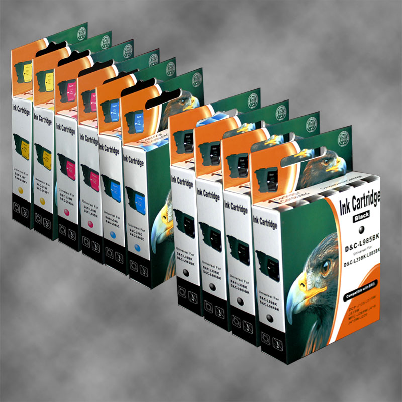 Kompatibel Brother LC-985 Set 10 Druckerpatronen alle Farben von D&C