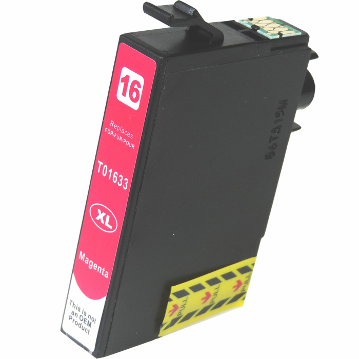 Tintenpatrone kompatibel Epson 16XL, Füller, T1633, C13T16334010 M Magenta Rot Druckerpatrone für 450 Seiten von D&C