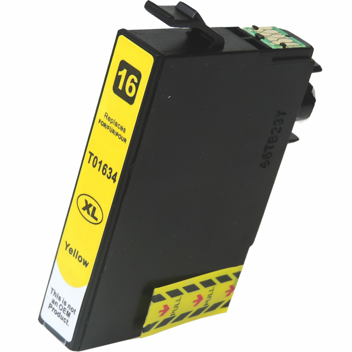 Tintenpatrone Kompatibel Epson 16XL, Füller, T1634, C13T16344010 Y Yellow Gelb Druckerpatrone für 450 Seiten von D&C