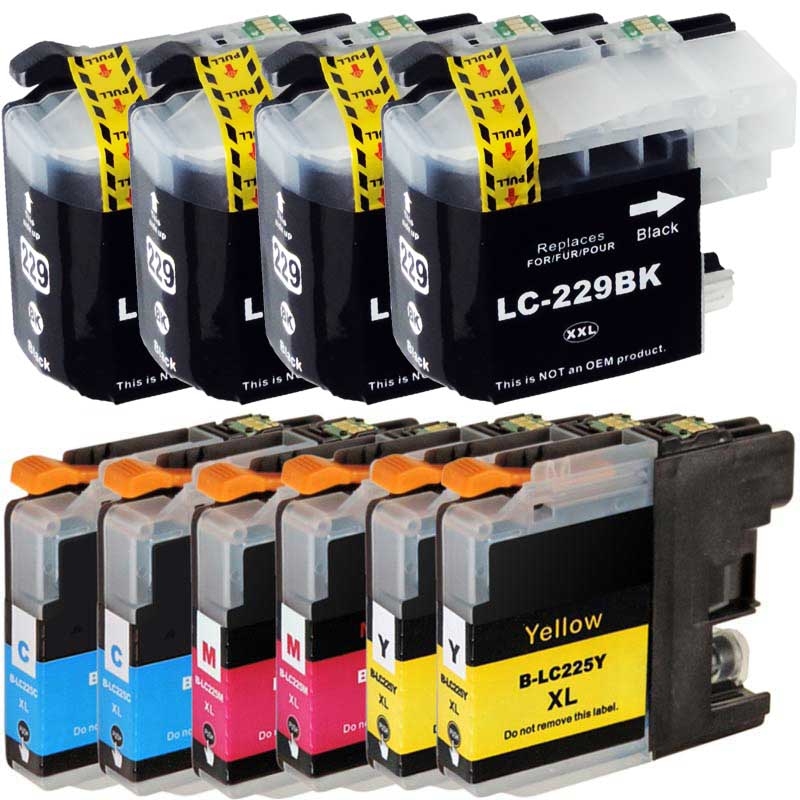 Kompatibel Brother LC-225 XXL, LC-229 XXL Set 10 Druckerpatronen alle Farben von D&C