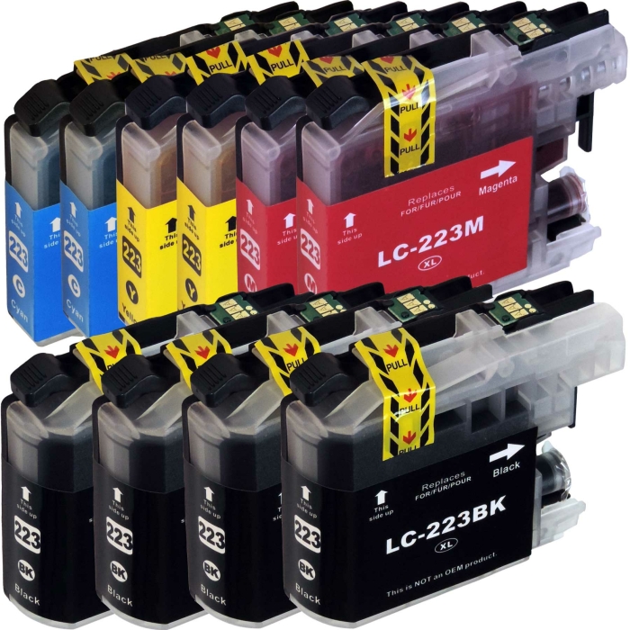 Kompatibel Brother LC-223 XL Set 10 Druckerpatronen alle Farben von D&C