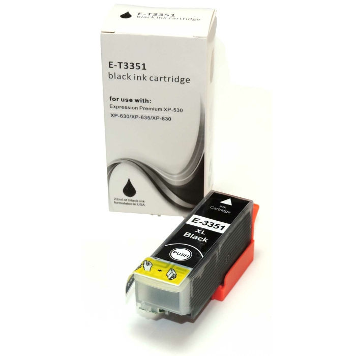 Kompatibel Epson Orange, T3351, 33XL, C13T33514010 BK Schwarz Black Druckerpatrone für 530 Seiten von D&C