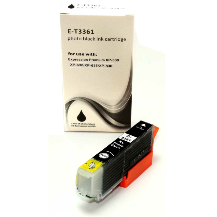 Kompatibel Epson Orange, T3361, 33XL, C13T33614010 PBK Foto-Schwarz Photo Black Druckerpatrone für 650 Seiten von D&C